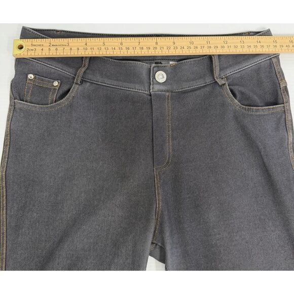 Yelete Women's Stretchy Pull On Skinny Cropped Jeggings Black - XL  (Fit 30x22) - Picture 4 of 9